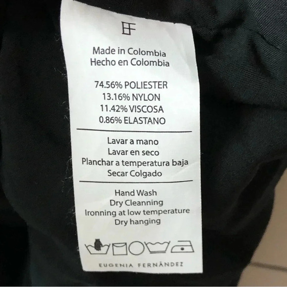 Eugenia Fernandez Tropical High Slit Floral Maxi Dress in Black Size Small - Picture 6 of 7